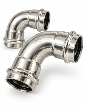 Cot 90° inox GP 304 V-press Ø76,1, FF (press × press)